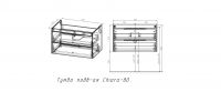 Тумба под раковину Vincea Chiara 2D 2C2800 VMC-2C2800TO 80Х47 с ящиками схема 9