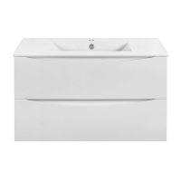 Тумба под раковину Vincea Mia Slim MC900S1 VMC-2MC900S1GW 90Х39 с ящиками схема 2