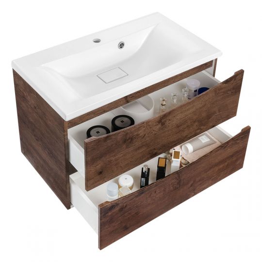 Тумба под раковину Vincea Mia MA800 VMC-2MA800GW 79Х44 с ящиком схема 12