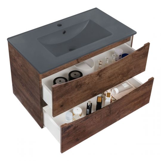 Тумба под раковину Vincea Mia MC800 VMC-2MC800GW 80Х46 с ящиками схема 15