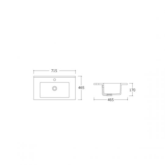 Раковина Vincea MC700 VBS-13970 накладная схема 2