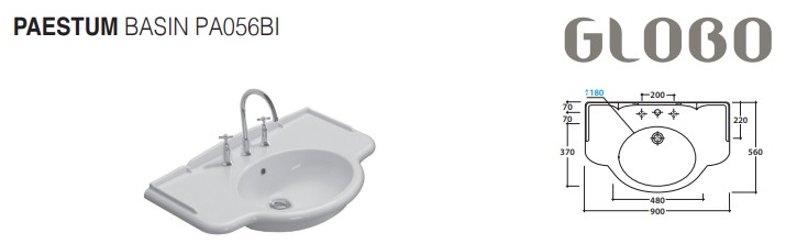 Раковины Globo Paestum PA056.BI*1 62Х54 ФОТО