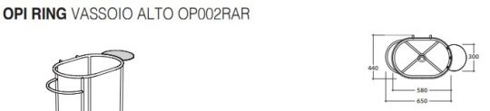 Полочка к консоли Globo Ring OP002RAR для OP001RAR схема 2