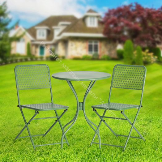 Стул Secret De Maison Villa стальной сплав, зелёный