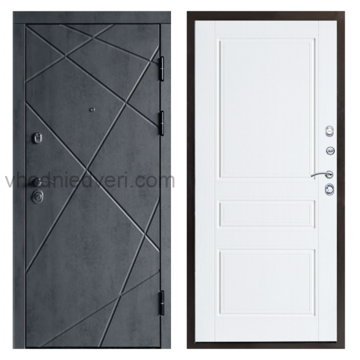 Входная дверь Termo-door Лучи Бетон - Классика Лиственница