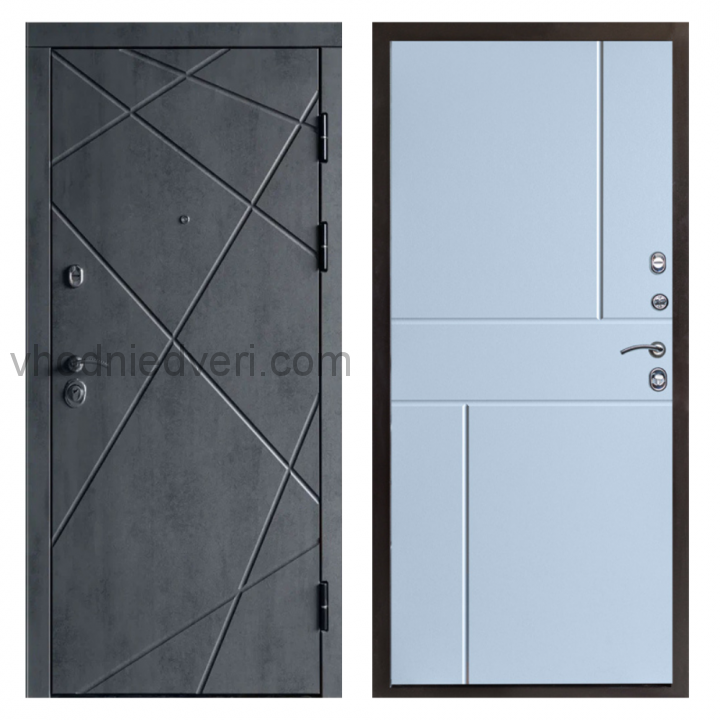 Входная дверь Termo-door Лучи Бетон - Горизонт Белый