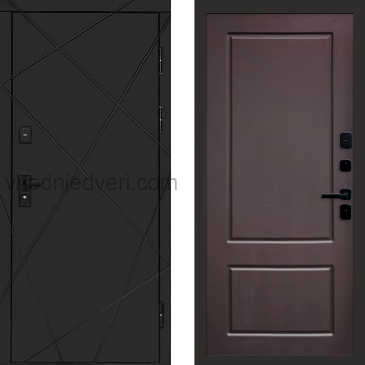 Входная дверь Termo-door Лучи Black - Марсель Шоколад