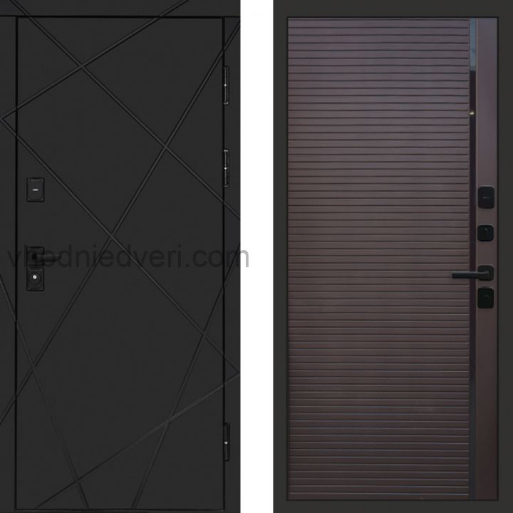 Входная дверь Termo-door Лучи Black - Porte Шоколад