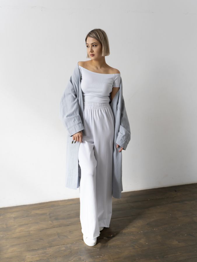 Кимоно из крапивы серо-голубое