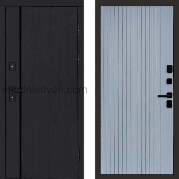 Входная дверь Termo-door Урбан Black - FLAT Грей софт