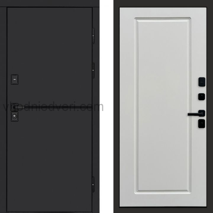 Входная дверь Termo-door Тренд Black - Гранд Белый софт