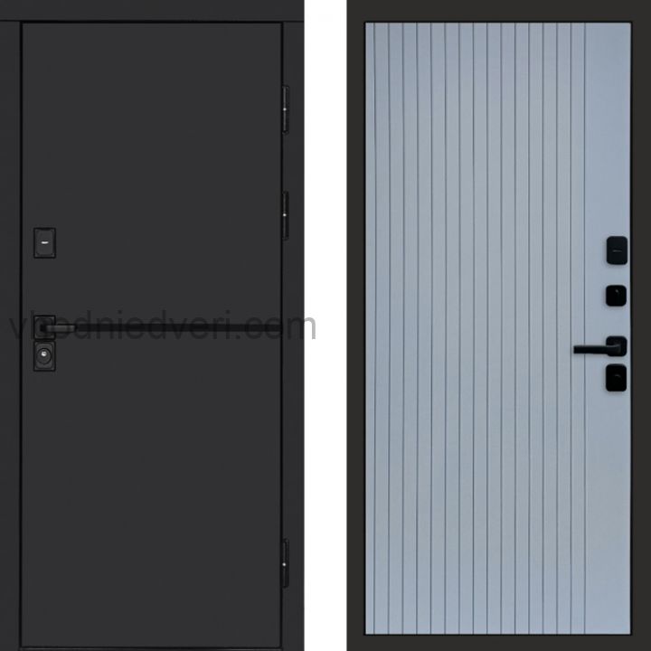 Входная дверь Termo-door Тренд Black - FLAT Грей софт