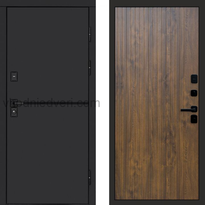 Входная дверь Termo-door Тренд Black - FLAT Дуб