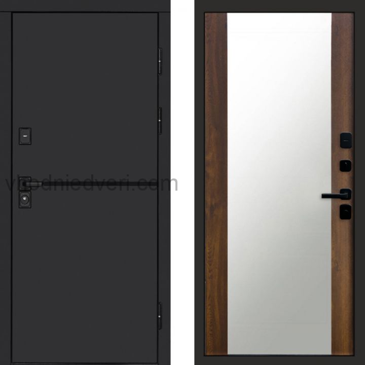 Входная дверь Termo-door Тренд Black - Зеркало Дуб