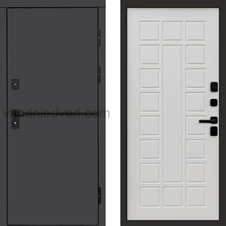 Входная дверь Termo-door Тренд Графит - Престиж Бежевый матовый