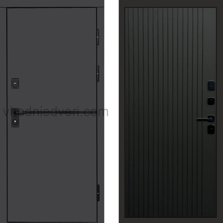 Входная дверь Termo-door Тренд Графит - FLAT Черный кварц