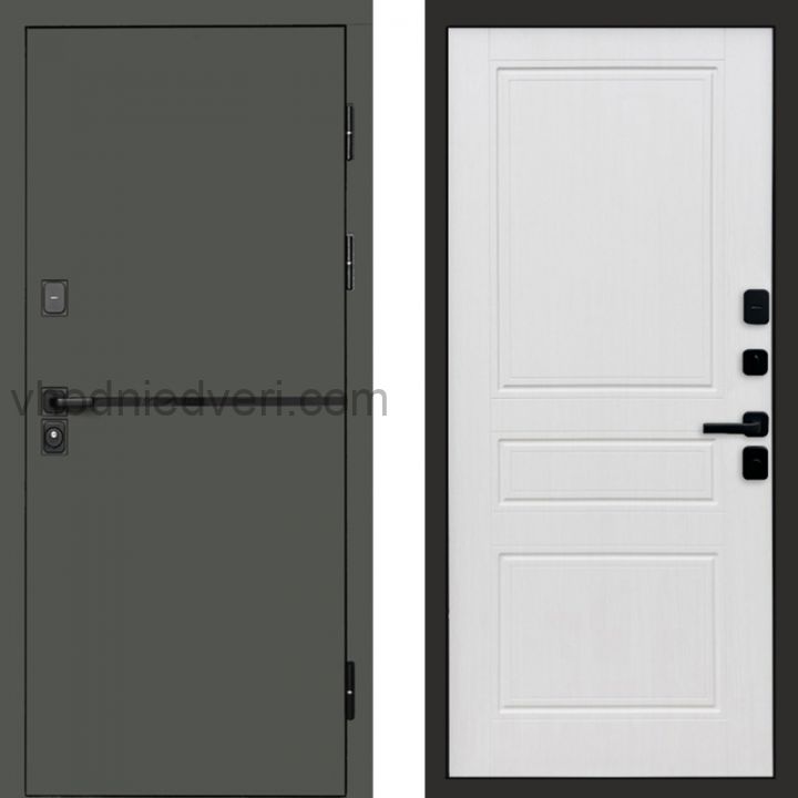Входная дверь Termo-door Тренд Грин - Классика Белое дерево