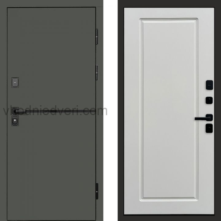 Входная дверь Termo-door Тренд Грин - Гранд Белый софт