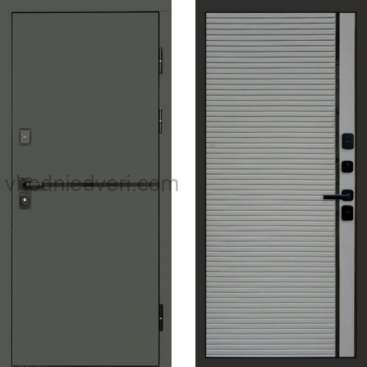 Входная дверь Termo-door Тренд Грин - Porte Грей софт