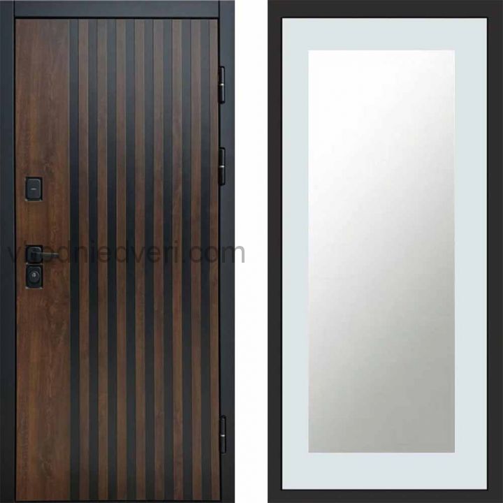 Входная дверь Termo-door Кантри - Зеркало триумф Белый софт