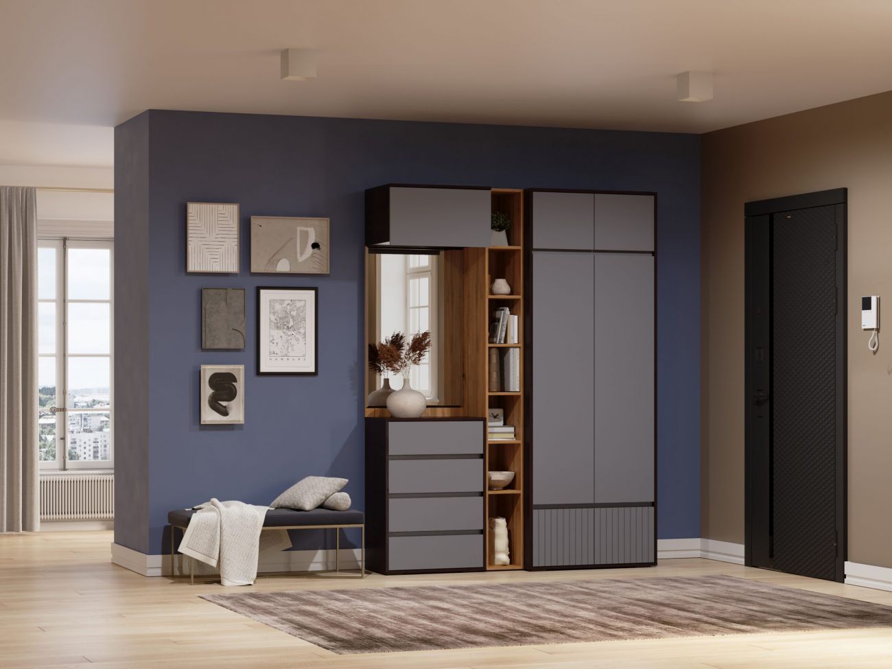 Тумба с зеркалом Прага