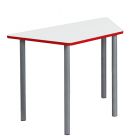 TR-004w Стол Трапеция "Точка Роста" (ЛДСП белый/Кромка красный)