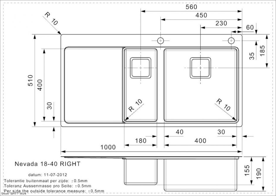 Мойка Reginox ELITE Nevada L 18x40 (rignt) 100х51 см ФОТО