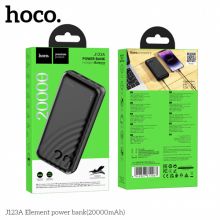 Акк.вншн.HOCO J123A,20000mAh, 2USB, дисплей, черн.