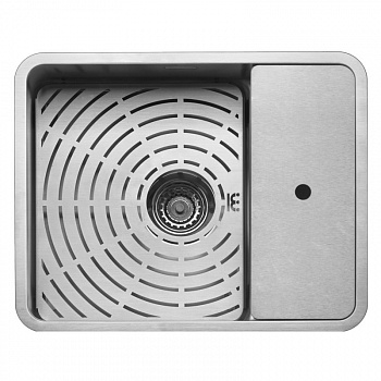 Изображение Мойка Reginox Niagara by PITT L 3,5" с коландером, черной крышкой и черной стальной решёткой на дно 54х44 см