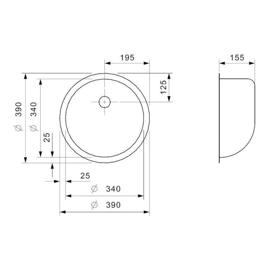 Умывальник Reginox AQUA LINE Amazone 39х39 см ФОТО