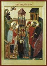Введение во храм Пресвятой Богородицы ( рукописная икона  вариант 3)