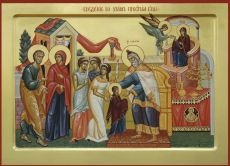 Введение во храм Пресвятой Богородицы ( рукописная икона  вариант 4)