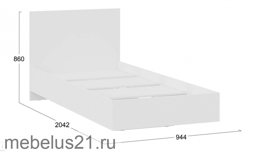 Кровать комбинированная тип 2 Марли Белый