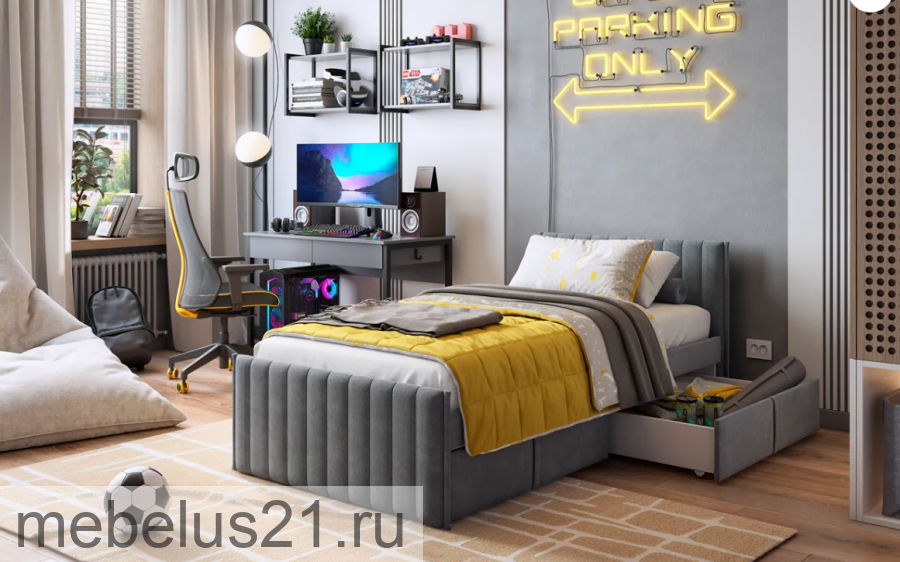 Кровать с ящиками Твикс 90х200