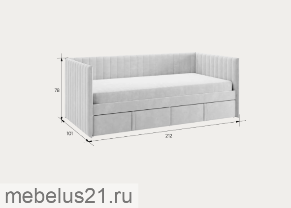 Кровать с ящиками Твикс (Софа) 90х200 см