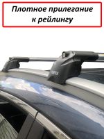 Багажник на крышу Kia Sportage 4, Turtle Air 2, аэродинамические дуги на интегрированные рейлинги (серебристый цвет)