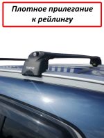 Багажник на крышу Kia Sportage 4, Turtle Air 2, аэродинамические дуги на интегрированные рейлинги (черный цвет)