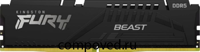 Оперативная память 16Gb DDR5 5600MHz Kingston Fury Beast (KF556C36BBE-16)