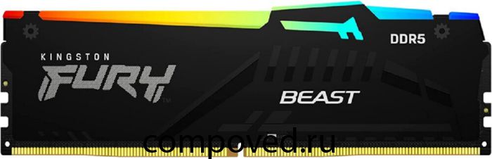 Оперативная память 16Gb DDR5 5200MHz Kingston Fury Beast RGB (KF552C40BBA-16)