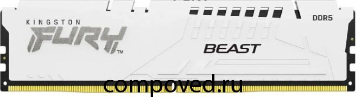 Оперативная память 16Gb DDR5 6000MHz Kingston Fury Beast White (KF560C30BW-16)