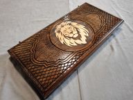 Нарды резные "Голова льва" большие 60