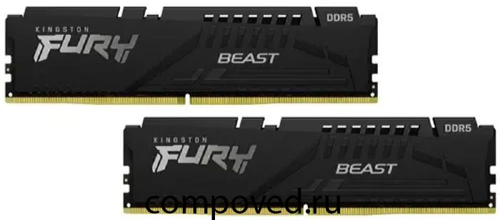 Оперативная память 32Gb DDR5 5200MHz Kingston Fury Beast (KF552C36BBEK2-32) (2x16Gb KIT)