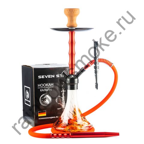 Кальян 7 Star Красный (Mini) 55 см