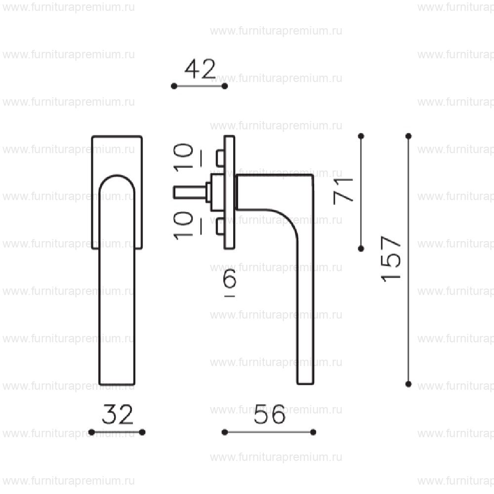 Оконная ручка Olivari Gloria Q K269 DK