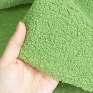 Мех барашка искусственный (мелкое букле)  - зеленый 50х40 см