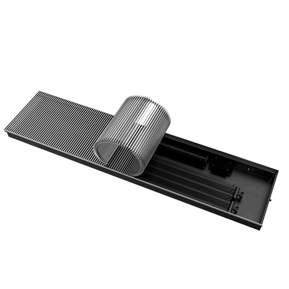 Изображение Внутрипольный конвектор PrimoClima для влажных помещений  PCV-H с увеличенной тепловой мощностью TURBO 380.150