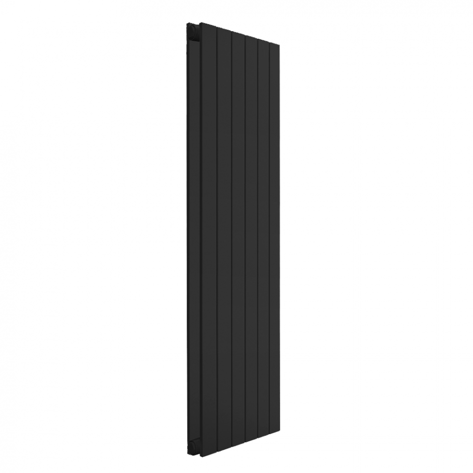 Трубчатый вертикальный радиатор Соло КЗТО В 2 -1750 нижнее подключение RAL9005 матовый ФОТО