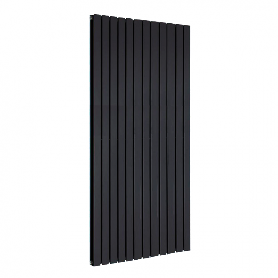 Трубчатый вертикальный радиатор Соло КЗТО В 2 -1750 RAL9005 матовый ФОТО