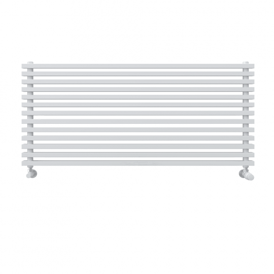 Горизонтальный радиатор с квадратными колонками КЗТО QUADRUM NEO 50 H 1500 RAL 9016 схема 4