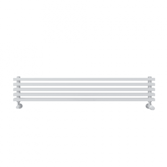 Горизонтальный радиатор с квадратными колонками КЗТО QUADRUM NEO 50 H 1500 RAL 9016 схема 7